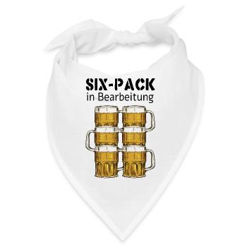 Six-Pack in Bearbeitung - Bandana - Weiß - Vorne