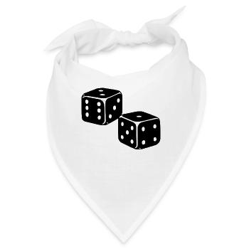 Würfel - Bandana - Weiß - Vorne