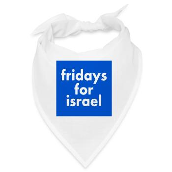 Fridays for israel - Bandana - Weiß - Vorne