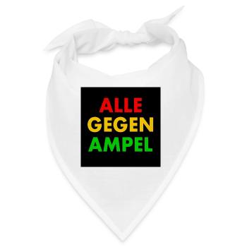 Alle gegen ampel - Bandana - Weiß - Vorne