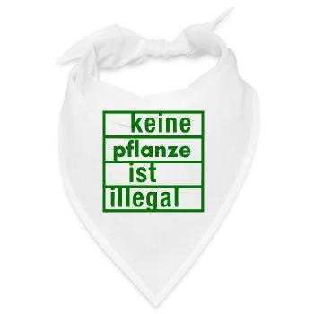 keine pflanze ist illegal - Bandana - Weiß - Vorne