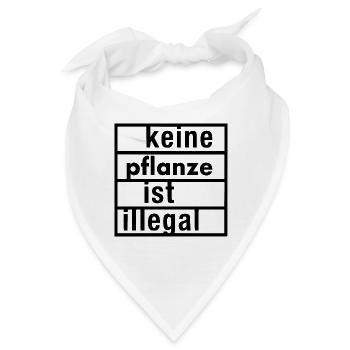 keine pflanze ist illegal - Bandana - Weiß - Vorne