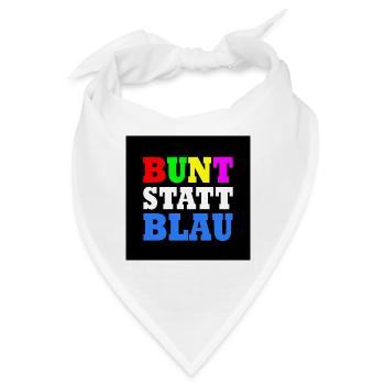 Bunt statt blau - Bandana - Weiß - Vorne