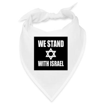 We stand with israel - Bandana - Weiß - Vorne