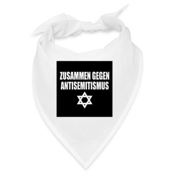 zusammen gegen antisemitismus - Bandana - Weiß - Vorne
