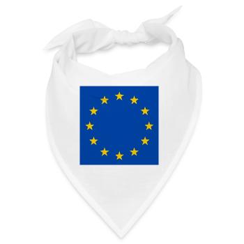 Europa flagge - Bandana - Weiß - Vorne