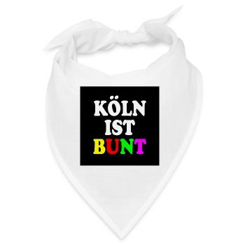 Köln ist bunt - Bandana - Weiß - Vorne