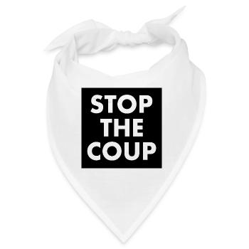 stop the coup - Bandana - Weiß - Vorne