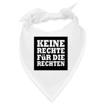 klare kante gegen rechts - Bandana - Weiß - Vorne