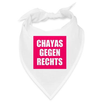 chayas gegen rechts - Bandana - Weiß - Vorne