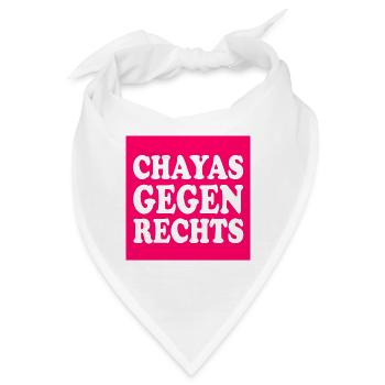chayas gegen rechts - Bandana - Weiß - Vorne