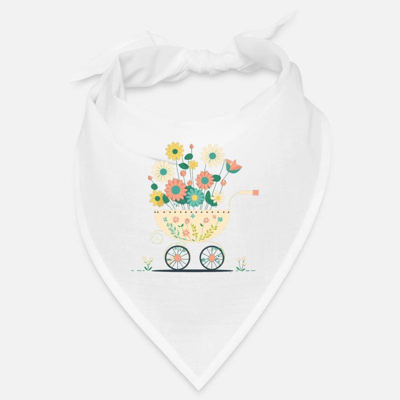 Poussette fleurie 2 Bandana