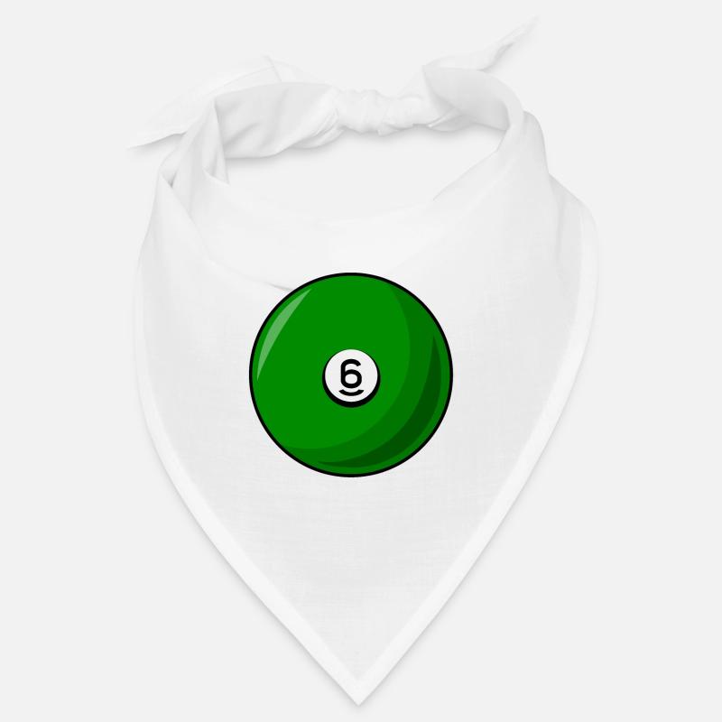 Billardkugel 6 grün Billard sechs Bandana