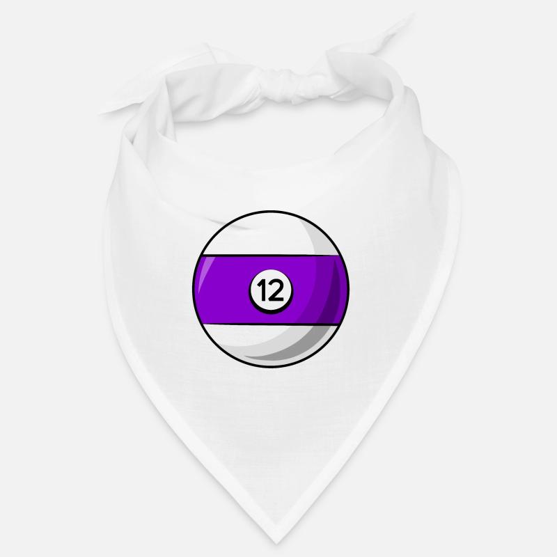 Boule de billard 12 Billard violet douze Bandana