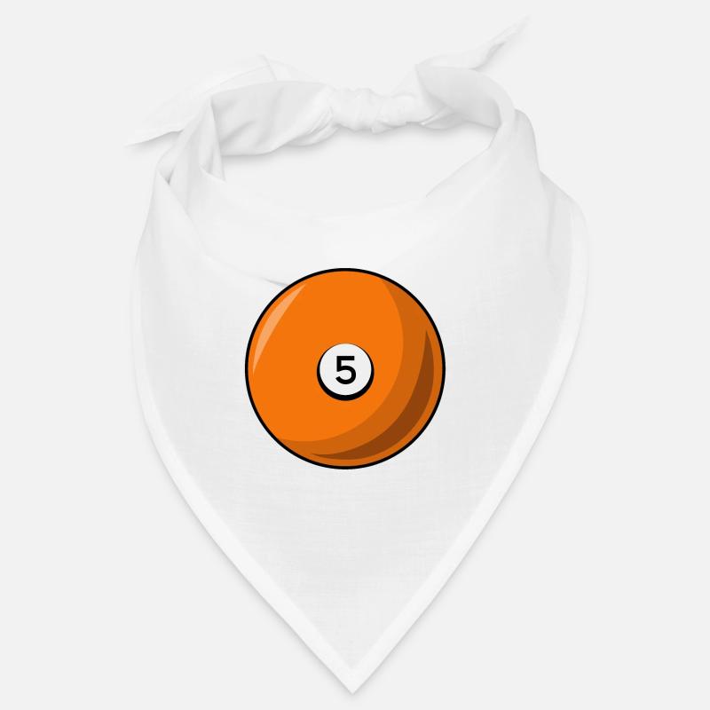 Billardkugel 5 orange Billard fünf Bandana
