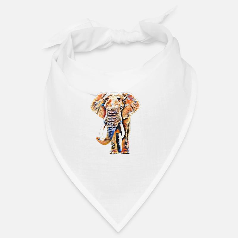 Elefanten - Bandana - Weiß