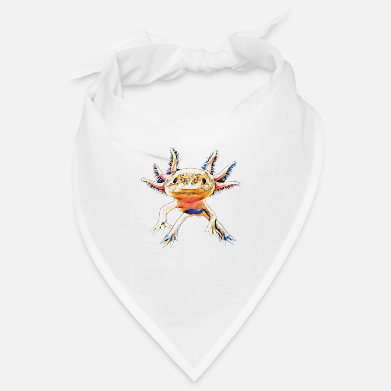 Axolotl - Bandana - Weiß