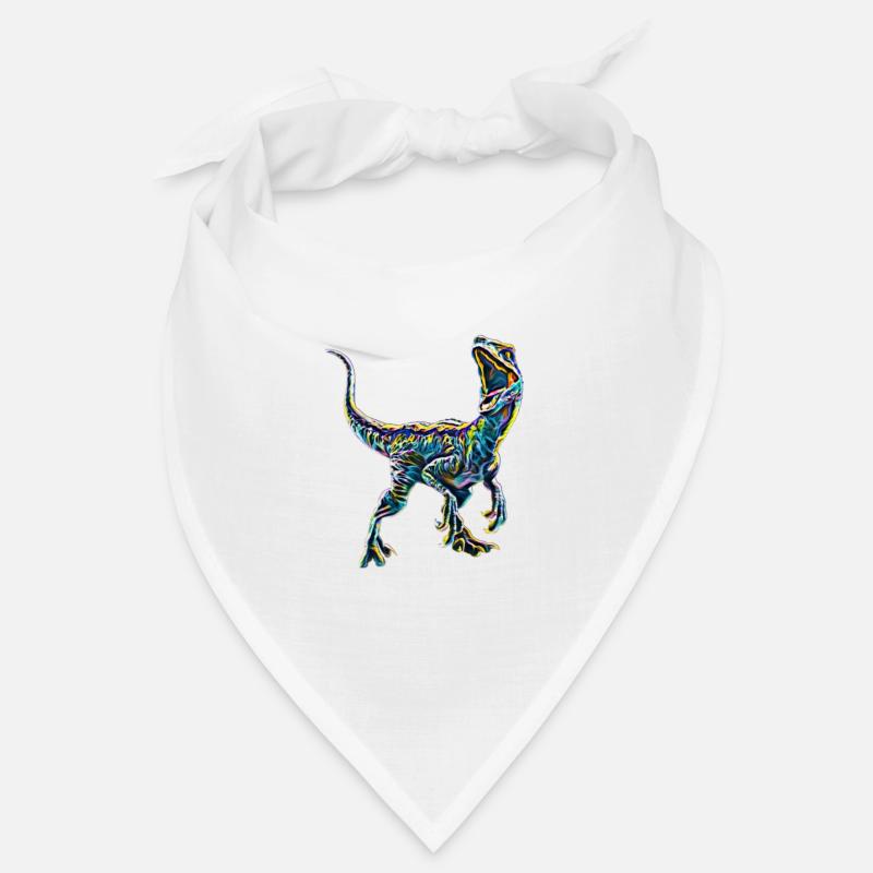 Velociraptor - Bandana - blanc