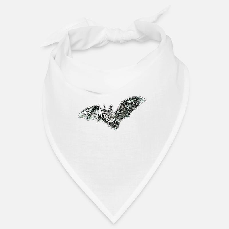 Fledermaus - Bandana - Weiß