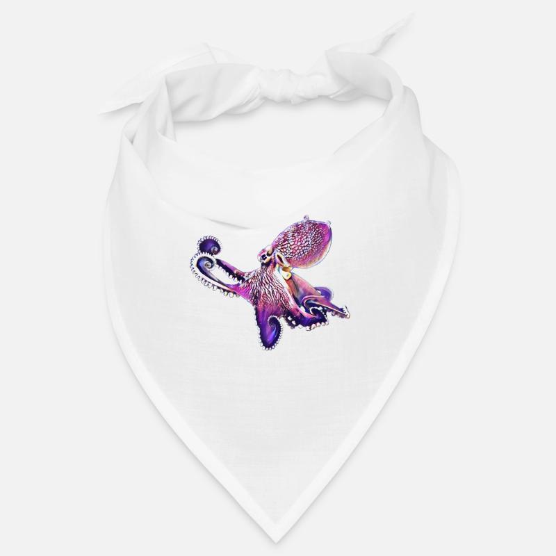Octopus - Bandana - Weiß