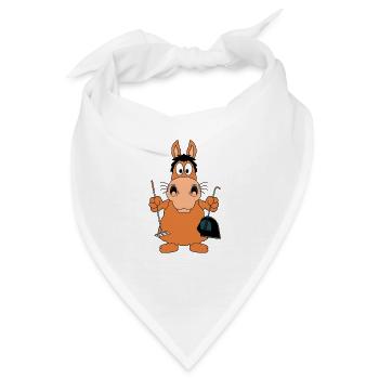PFERD - PFERDESTALL AUSMISTEN - ABÄPPELN - Bandana - Weiß - Vorne