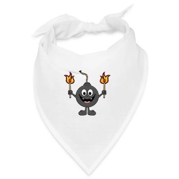 BOMBE - FEUER - FLAMME - STREICHHÖLZER - FUN - Bandana - Weiß - Vorne