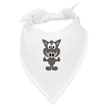 WILDSCHWEIN - WILD BOAR - LIKE - LIKEN - MÖGEN - Bandana - Weiß - Vorne