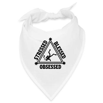 Tauchen: Gestresst. Selig. Besessen. - Bandana - Weiß - Vorne