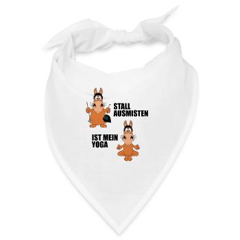 PFERD - STALL AUSMISTEN IST MEIN YOGA - Bandana - Weiß - Vorne