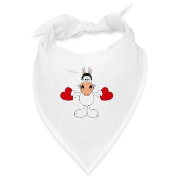 PFERD - SCHIMMEL - LIEBE - LOVE - TIER - PONY - Bandana - Weiß - Vorne