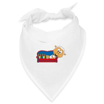 SCHAF - SHEEP - MÖHREN - GEMÜSE - ESSEN - SOFA - Bandana - Weiß - Vorne