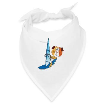 SURFER - WINDSURFER - MEERSCHWEINCHEN - TIER - Bandana - Weiß - Vorne