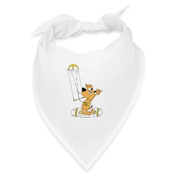 HUND - KITER - KITESURFER - KITE - KITEN - SPORT - Bandana - Weiß - Vorne