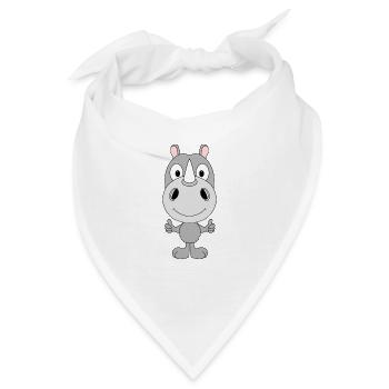 NASHORN - TIER - KIND - BABY - LIKE - LIKEN - Bandana - Weiß - Vorne