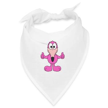 FLAMINGO - VOGEL - TIER - KIND - BABY - Bandana - Weiß - Vorne