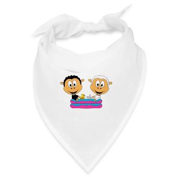 SCHAFE - POOL - TIERE - KIND - BABY - Bandana - Weiß - Vorne