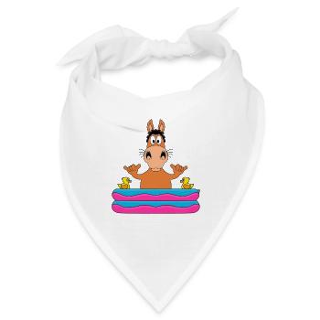 PFERD - PONY - POOL - PLANSCHBECKEN - TIER - FUN - Bandana - Weiß - Vorne