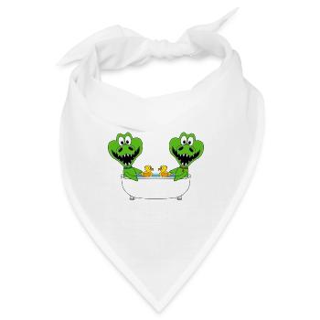 KROKODILE - BADEWANNE - BADEN - TIERE - KINDER - Bandana - Weiß - Vorne