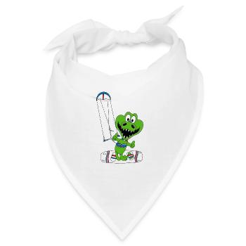 KROKODIL - KITESURFER - KITE - KITEN - KITER - Bandana - Weiß - Vorne