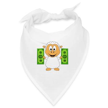 SCHAF - GELD - TIER - TIERISCH - Bandana - Weiß - Vorne