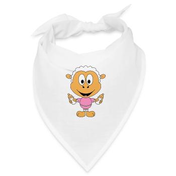 SCHAF - BABY - KINDER - FLÄSCHCHEN - MILCH - Bandana - Weiß - Vorne