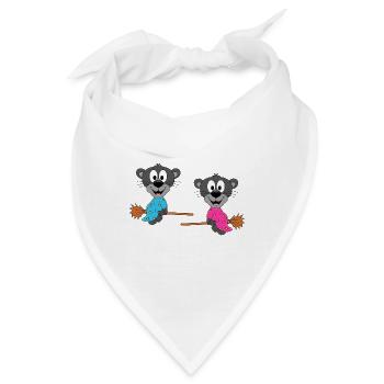 PANTHER - HEXEN - HEXENBESEN - LIEBE - LOVE - Bandana - Weiß - Vorne