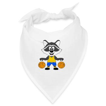 WASCHBÄR - BASKETBALL - SPORT - TIERISCH - Bandana - Weiß - Vorne