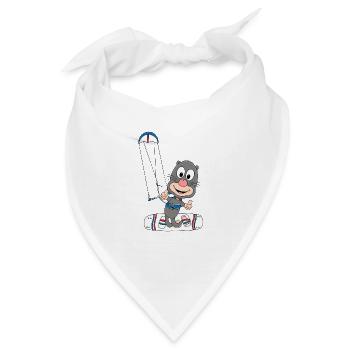 MAULWURF - KITE - KITER - KITEN - KITESURFER - Bandana - Weiß - Vorne