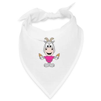 ZIEGE - BABY - KINDER - GEBURT - FLÄSCHCHEN - Bandana - Weiß - Vorne
