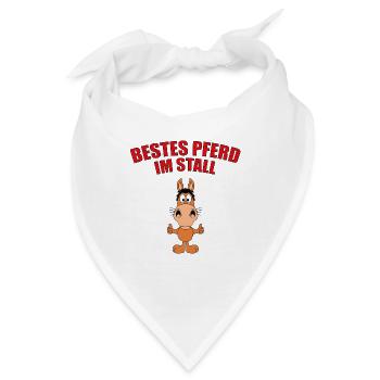 BESTES PFERD IM STALL - REITEN - PONY - PFERDE - Bandana - Weiß - Vorne