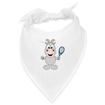 TENNIS - ZIEGE - SPORT - TIER - TIERISCH - Bandana - Weiß - Vorne