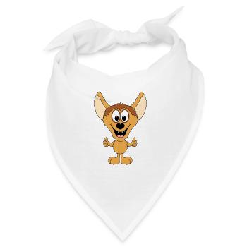 HYÄNE - LIKE - LIKEN - MÖGEN - DAUMEN HOCH - TIER - Bandana - Weiß - Vorne