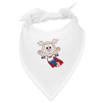 SUPERHELD - LAMA - ALPAKA - TIERISCH - TIER - Bandana - Weiß - Vorne