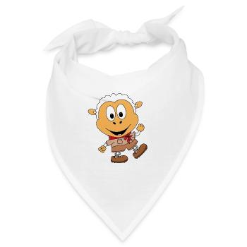 SCHAF - WANDERN - BERGE - PFADFINDER - TIERISCH - Bandana - Weiß - Vorne